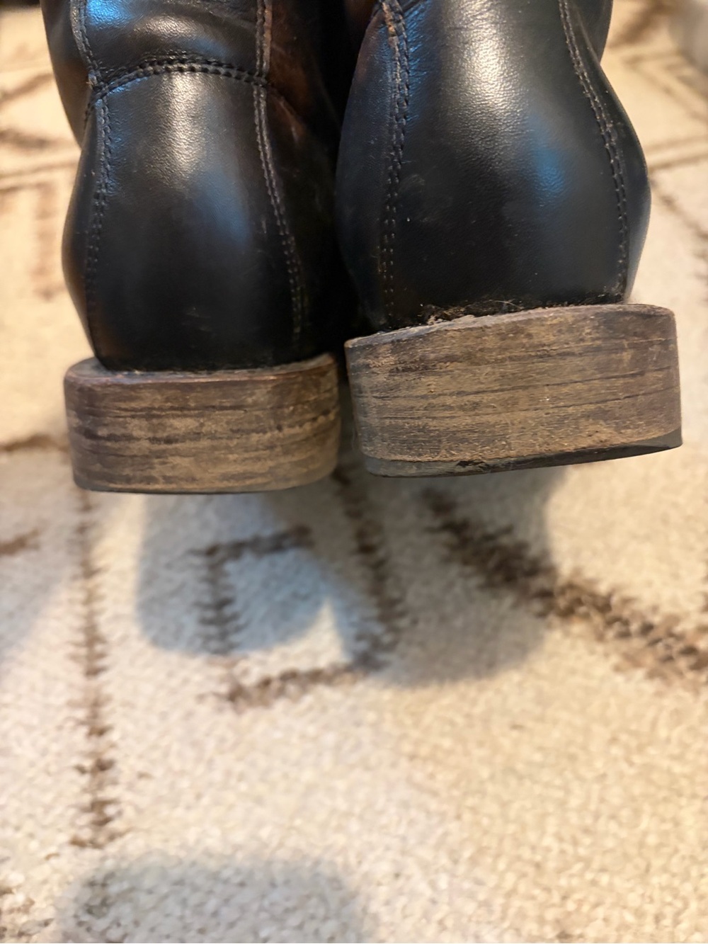Freebird Manchester SIZE 8 Black Leather Lace-Up Combat Bootie with Side Zipper - Picture 4 of 10